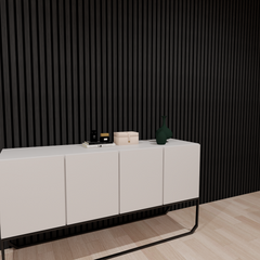Acoustic Slat Wall Panel - Black Oak Acoustic Slat Wall Panel - Black Oak
