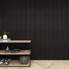 Acoustic Slat Wall Panel - Black Oak Acoustic Slat Wall Panel - Black Oak