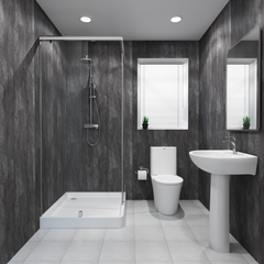 Premium Black Graphite Matt Shower Wall Panel – 1M x 2.4M Premium Black Graphite Matt Shower Wall Panel – 1M x 2.4M