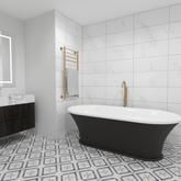 Premium Carrara White Marble Matt Shower Wall Panel – 2.6M x 600MM