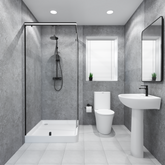 Premium Grey Concrete Matt Shower Wall Panel – 1M x 2.4M