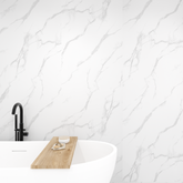 Premium Carrara White Marble Gloss Shower Wall Panel – 1M x 2.4M