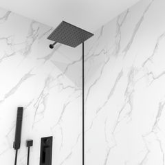 Premium Carrara White Marble Gloss Shower Wall Panel – 1M x 2.4M Premium Carrara White Marble Gloss Shower Wall Panel – 1M x 2.4M