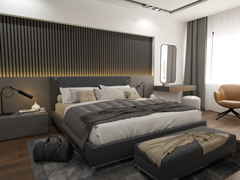 Acoustic Slat Wall Panel - Black Oak Acoustic Slat Wall Panel - Black Oak