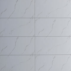 Premium Carrara White Marble Matt Shower Wall Panel – 2.6M x 600MM Premium Carrara White Marble Matt Shower Wall Panel – 2.6M x 600MM