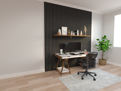 Acoustic Slat Wall Panel - Black Oak Acoustic Slat Wall Panel - Black Oak