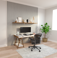 Acoustic Slat Wall Panel - Grey Oak Acoustic Slat Wall Panel - Grey Oak