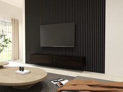 Acoustic Slat Wall Panel - Black Oak Acoustic Slat Wall Panel - Black Oak
