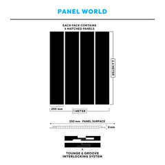 4 Pack | 8mm Gloss White Wall & Ceiling Panel 2.6M