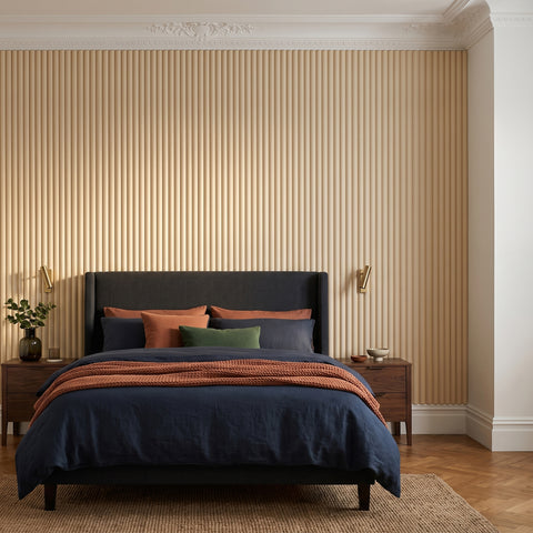 Paintable Ribbed Slatted MDF Wall Panel 2.4m x 0.6m