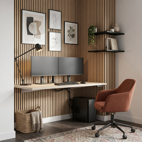Acoustic Slat Wall Panels Wooden Decorative Wall Panels Natural Oak Premium 2.4m x 0.6m