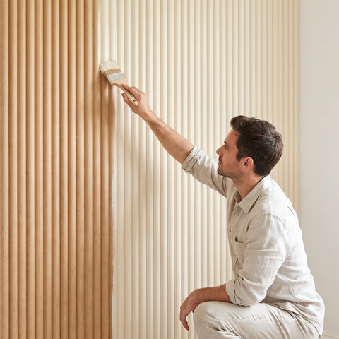 Paintable Ribbed Slatted MDF Wall Panel 2.4m x 0.6m
