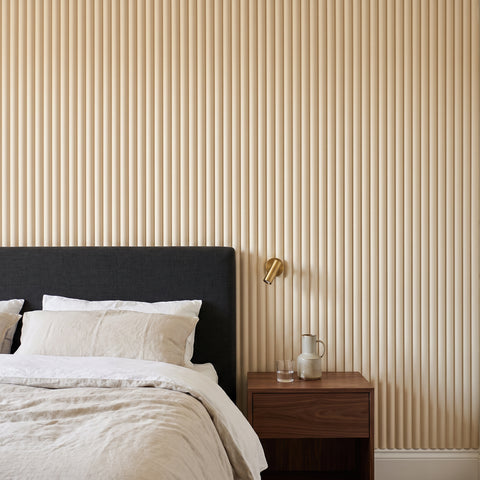 Paintable Ribbed Slatted MDF Wall Panel 2.4m x 0.6m