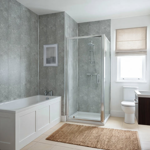 4 Pack | 8mm Grey Concrete Matt Wall Panel 2.6m