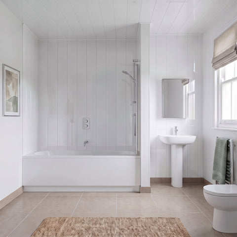 4 Pack | 8mm Gloss White Wall & Ceiling Panel 2.6M