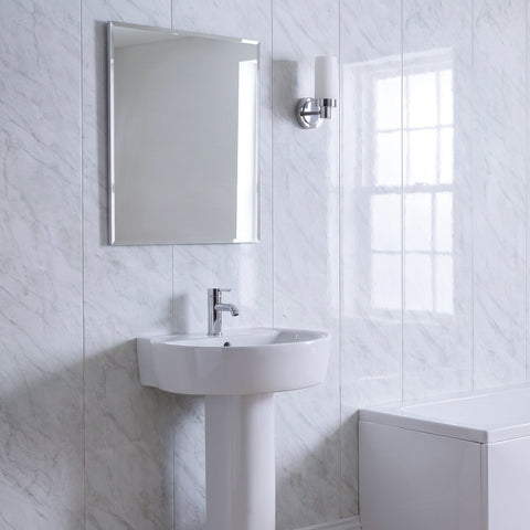 4 Pack | 8mm Grey Marble Gloss Wall & Ceiling Panel 2.6M