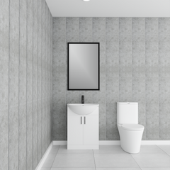4 Pack | 8mm Light Grey Stone Matt Wall & Ceiling Panel 2.6M