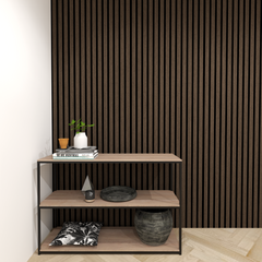 Acoustic Slat Panel - Smoked Walnut