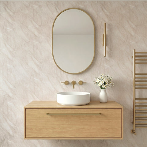 Premium Pergamon Marble Gloss Shower Wall Panel - 1M x 2.4M