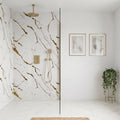 Premium White Gold Gloss Shower Wall Panel - 1M x 2.4M