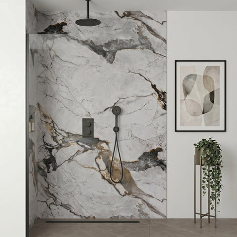 Premium Sapphire Marble Matt Shower Wall Panel – 1M x 2.4M