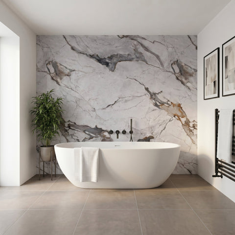 Premium Sapphire Marble Matt Shower Wall Panel – 1M x 2.4M