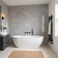 Premium Grey Marble Gloss Shower Wall Panel – 1M x 2.4M