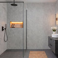 Premium Grey Concrete Matt Shower Wall Panel - 1M x 2.4M