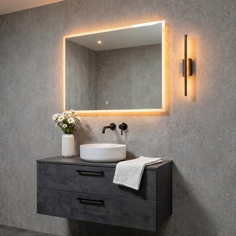 Premium Grey Concrete Matt Shower Wall Panel - 1M x 2.4M