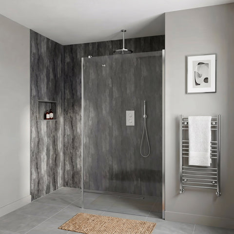 Premium Black Graphite Matt Shower Wall Panel – 1M x 2.4M