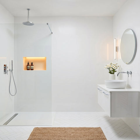 Premium White Gloss Shower Wall Panel – 1M x 2.4M