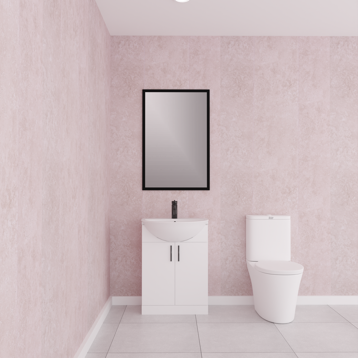 4 Pack | 8mm Beige Concrete Matt Wall & Ceiling Panel 2.6M