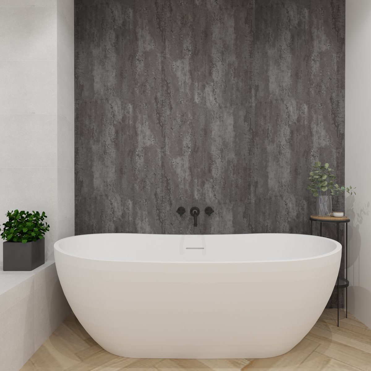Premium Black Graphite Matt Shower Wall Panel – 1M x 2.4M
