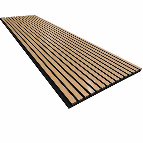 Gold Acoustic Slat Wall Panels — Decorative MDF Wood Panels 2.4m x 0.6m