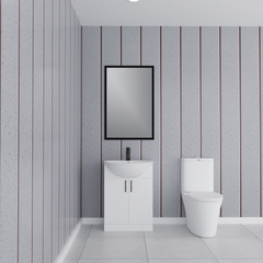 4 Pack | 8mm Grey Sparkle With Chrome Wall & Ceiling Panel 2.6M