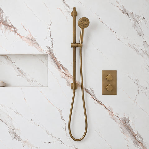 Premium Beige Marble Matt Shower Wall Panel - 1M x 2.4M