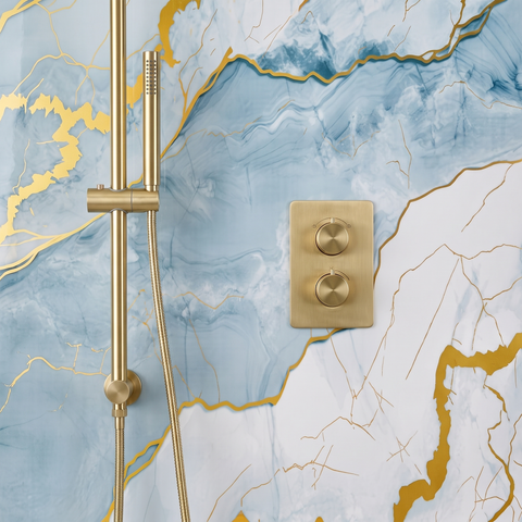 Premium Lapis Gold Gloss Shower Wall Panel - 1M x 2.4M
