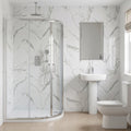 4 Pack | 8mm Carrara White Marble Gloss Wall & Ceiling Panel 2.6m