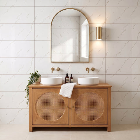 Premium Carrara White Marble Matt Shower Wall Panel – 2.6M x 600MM
