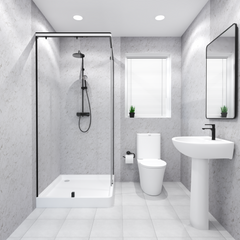 Premium White Granite Gloss Shower Wall Panel – 1M x 2.4M