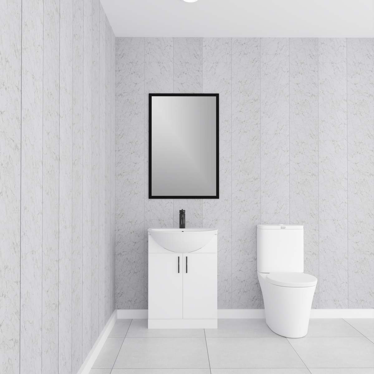 4 Pack | 8mm White Granite Gloss Marble Wall & Ceiling Panel 2.6M