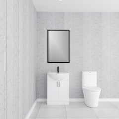 4 Pack | 8mm White Granite Gloss Marble Wall & Ceiling Panel 2.6M