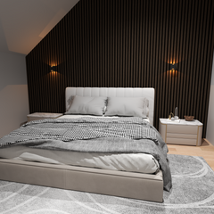Acoustic Slat Panel - Smoked Walnut
