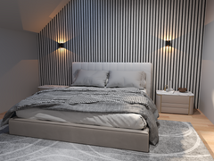 Acoustic Slat Wall Panel - Grey Oak