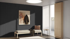 Acoustic Slat Wall Panel - Black Oak