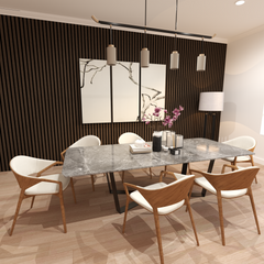 Acoustic Slat Panel - Smoked Walnut