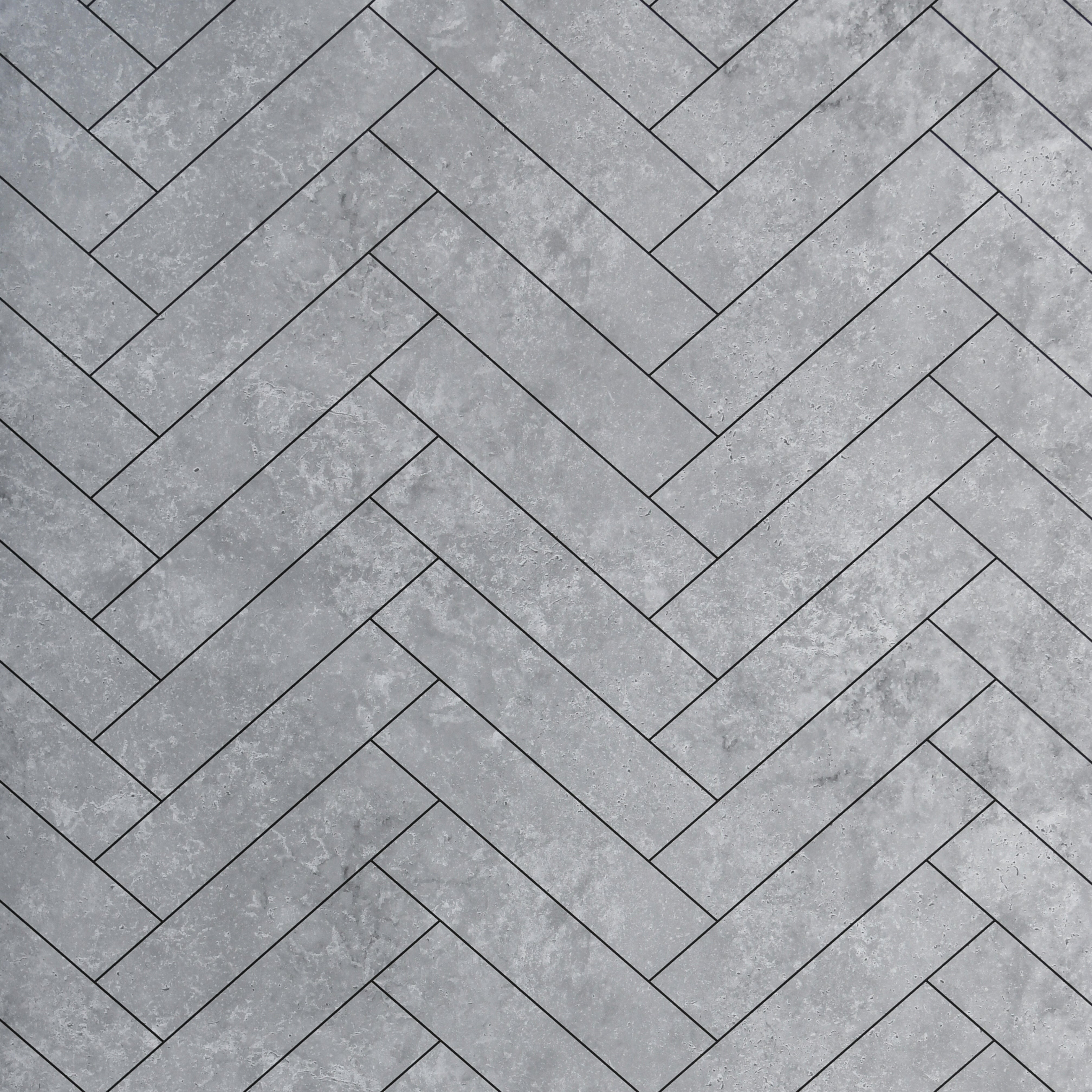 Premium Grey Herringbone Tile Matt Shower Wall Panel – 1M x 2.4M - Panel World