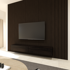 Acoustic Slat Panel - Smoked Walnut