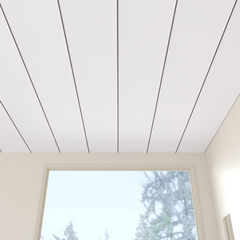 4 Pack | 8mm Gloss White With Chrome Ceiling Panel 2.6M