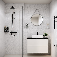 Premium White Sparkle Gloss Shower Wall Panel – 1M x 2.4M - Panel World